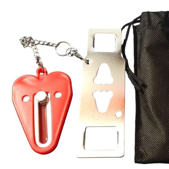 NEW!! Portable Door Lock - Travel, Door Lock Self-Defense Security Device Safety - Picture 2 of 8